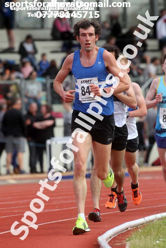 Senior and under-20s mens 5000 metres, North Eastern Track and Fields Champs., Middlesbrough. Photo: David T. Hewitson/Sports for All Pics